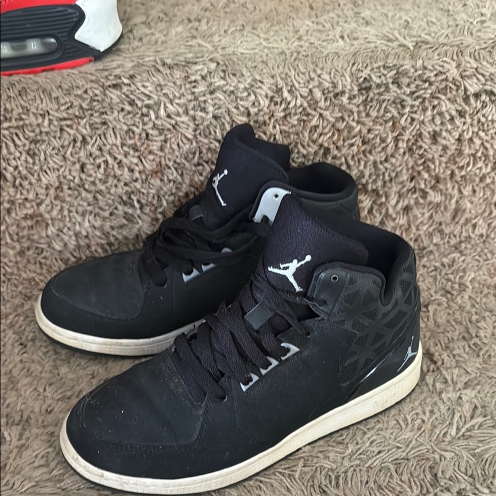 Youth Black and white Jordans